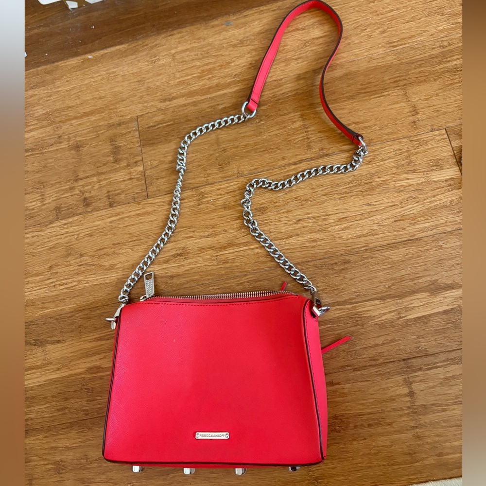 Rebecca Minkoff Red Crossbody Bag with Chain Strap